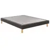 Epeda Sommier Epeda Noyer 90x190 Jersey Gris Foncé.