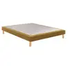 Epeda Sommier Epeda Noyer 160x200 Chenillé Ocre.