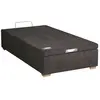 Sommier Lit Coffre Epeda HERCULE Velours Gris Béton 90x200