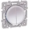 Interrupteur double va et vient 10AX - square Couleur Silver