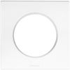 Plaque carrée monobloc Square Eur'Ohm - 1 poste - Blanc