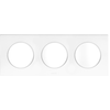 Plaque - EUR'OHM - Square - Blanc - 3 postes - Plastique