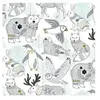 Tissu coton Dashwood metallic animaux d'hivers vendu au mètre - 0001 B...