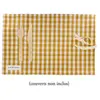 Kit set de table nomade en popeline Vichy(...) - Jaune (Vichy jaune)