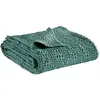 3S. x Home Jeté stonewashed  en coton vert de gris 260 x 260