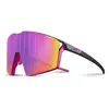 Lunettes Julbo Edge noir mat avec verres à effet miroir Spectron 3 rose