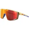Lunettes Julbo Fury marron clair avec verre miroir Spectron 3 rouge
