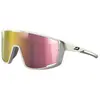 Lunettes Julbo Fury blanc sable avec verre miroir Spectron 3 rose