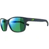 Julbo Powell Lunettes de Soleil, Homme, Bleu Foncé Mat/Vert, Taille unique
