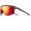 Lunettes Julbo Ultimate noir mat rouge avec verres Spectron 3 rouge