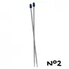 Aiguilles à tricoter - 30 cm - aluminium - n°2 a n°5 - Distrifil 2 Gri...