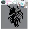 Pochoir textile - Aladine - Licorne - 28x28 cm - Customisation - Loisirs créatifs