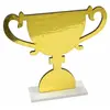 Centre de table Trophée en bois doré métallisé sur socle 17cm
