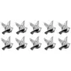 Sachet de 10 motifs Colombes plastique, Argent