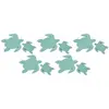 Sachet de 10 confettis TORTUES de Mer en BOIS, Turquoise
