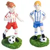 GENERIQUE Figurine joueuse foot 6cm - 2ass - Divers - Adulte - Mixte - Bleu - Rouge