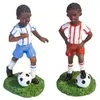 Joueur de football Créole Noir, en résine 6cm   (à l'unité), créole