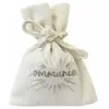 4 sachets toile jute communion argent - hobi sc438ar