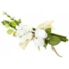 FAGOT BOIS ROSE BLANCHE FEUILLAGE 18CM - VÉGÉTATION ARTIFICIELLE
