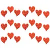 20 CONFETTIS BOIS COEUR GRAVÉ 2CM ROUGE