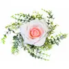 centre de table rose feuillage rose 18cm - FMA3018RO