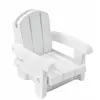Marque-Place Chaise de plage en résine 4,5cm, Blanche