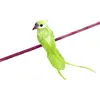 Oiseau Perruche en plumes 13cm sur pince, Menthe