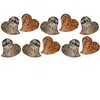Sachet de 10 Coeurs en écorce de bois naturel 5cm