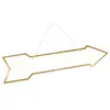 Grande Flèche directionnelle BLANCHE 41cm BORDS Métallisés, Or