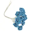 Sachet de 48 mini-Roses satin, bleu Turquoise