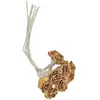 Sachet de 36 mini-Roses métallisées brillantes, Or