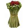 Déco Bouquet vertical Fleurs et Roses liées 11cm, ROUGE
