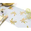 Chemin de table Organza Bananier/Palmier Or