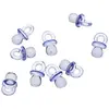 Lot de 10 TETINES avec Anneau plexiglas, Bleu