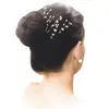 Bouquet 12 brins perlés pour coiffure, Blanc
