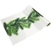Chemin de table satin impression Branche Sapin 4m