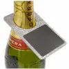 2 ARDOISES GOULOT BOUTEILLE 10X6CM ARGENT PAILLETÉ