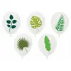 Lot de 5 grands Ballons 36cm Feuilles Tropicales
