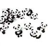 HOBI 12 CONFETTIS BOIS PANDA 3.5X2.5CM NOIR BLANC