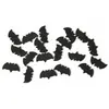 Sachet de 20 Confettis de table CHAUVE-SOURIS en bois, Noir