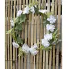 Couronne de Fleurs et feuilles avec ruban dentelle ˜ 25cm