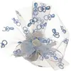 Sachet de 6 TULLES tétine, imprimées Bleu