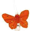Sachet 4 Mini-Papillons STRASS sur pincette 3,5cm Orange
