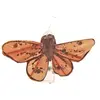 Sachet 4 Mini-Papillons STRASS sur pincette 3,5cm Chocolat