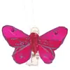 Sachet 4 Mini-Papillons STRASS sur pincette 3,5cm Fuchsia