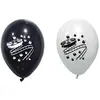 HOBI 8 Ballons latex noirs et blancs Cinéma