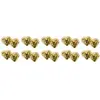 Sachet de 10 motifs Coeurs plastique, Or