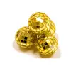 4 mini boules à facettes disco 2.5cm or - générique dec366or