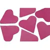 Sachet 75g de CONFETTIS coeur 5cm - en papier Bordeaux