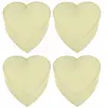 Paquet de 4 Bougies chauffe-plat COEUR, ivoire